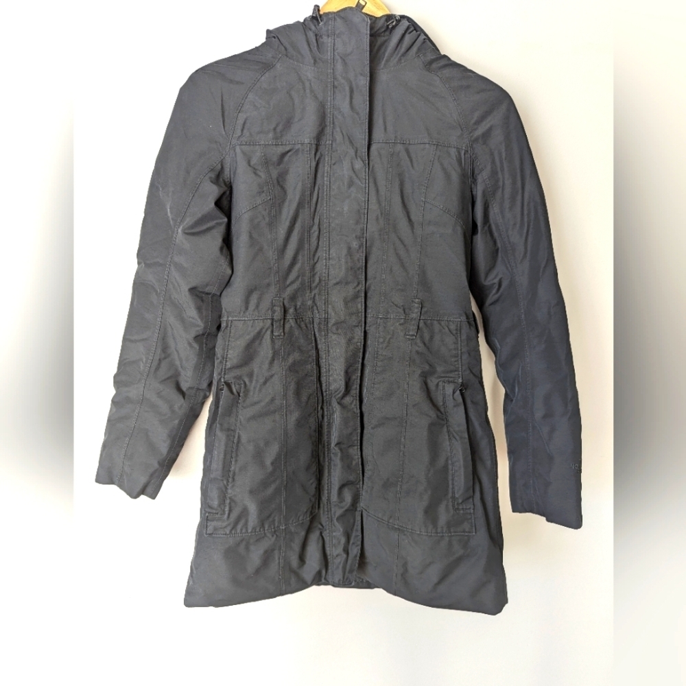 The North Face HyVent Hooded Parka Down Puffer Winter jacket Black Womens Size S